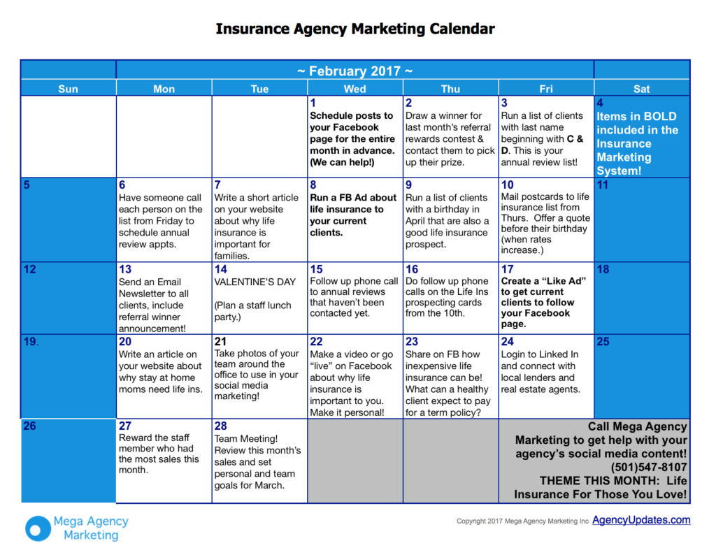 February Insurance Marketing